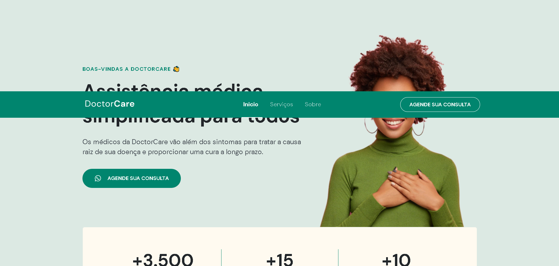 Printscreen do site doctorcare